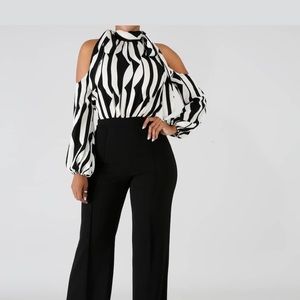 Black and white romper/jumpsuit